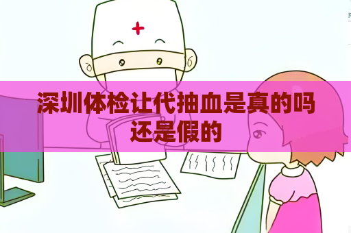 深圳體檢讓代抽血是真的嗎還是假的