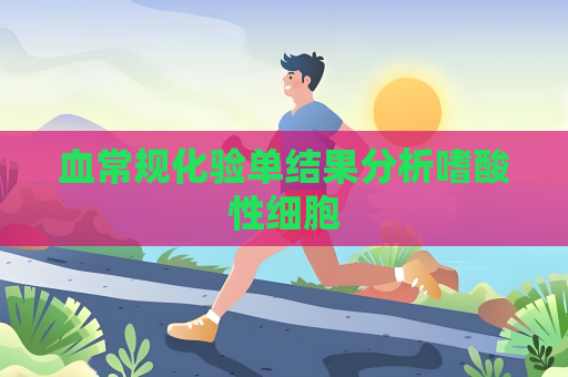 血常規化驗單結果分析嗜酸性細胞