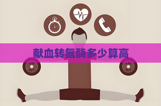 獻血轉氨酶多少算高